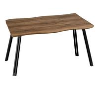 Seconique Quebec Wave Edge Dining Table in Medium Oak Effect