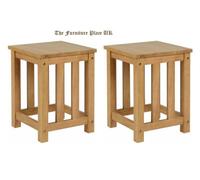 Seconique Pair Of Richmond Dining Room Bar Stools Oak Varnish