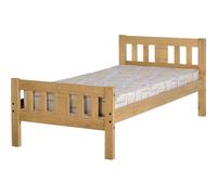 Seconique Rio 3' Bed - Distressed Waxed Pine, Brown
