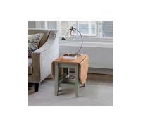 Seconique Santos Drop Leaf Coffee Table - Green/Distressed Waxed Pine, Green