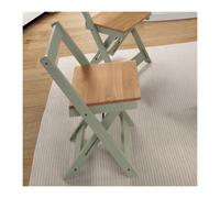 Seconique Santos Folding Chair (Box Of 2) Green/distressed Waxed Pine