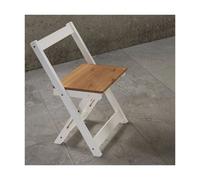 Seconique Santos Folding Chair (Box of 2) White/Distressed Waxed Pine in White Seconique White