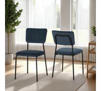 Seconique Sheldon Chair (Box Of 4) - Navy Blue Velvet