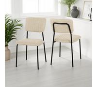 Seconique Sheldon Dining Chair (X4 Per Box) - Beige Fabric