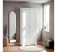 Seconique Stratford 2 Door Wardrobe White Shabby Chic