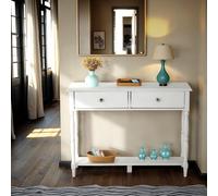 Seconique Stratford 2 Drawer Console Table in White Seconique White