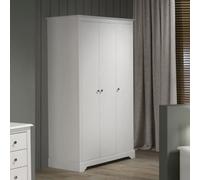Seconique Stratford 3 Door Wardrobe White Shabby Chic