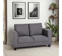 Seconique Tempo Two Seater Sofa In Grey Fabric Contemporary And Minimalist