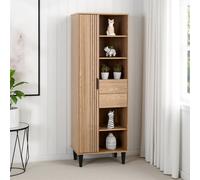 Tessa 1 Door 2 Drawer Bookcase Natural Oak Effect