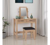 Tessa 2 Drawer Dressing Table Set Natural Oak