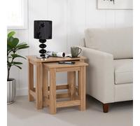 Seconique Tessa Nest Of 2 Tables - Natural Oak