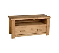 Seconique Tortilla 1 Drawer Flat Screen TV Unit - Distressed Waxed Pine