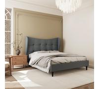 Seconique Verona Double Grey Fabric Bed Frame - Wilko