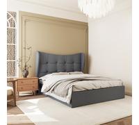 Verona 4ft6 Double Ottoman hydraulic Bed Grey Fabric