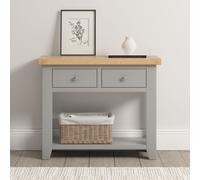Seconique Windsor 2 Drawer Console Table (Fully Assembled) in Light Grey Seconique Light Grey