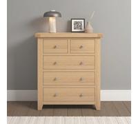 Seconique Windsor 3+2 Drawer Chest (Fully Assembled) in Light Oak Seconique Light Oak