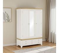 Seconique Windsor 3 Door 2 Drawer Wardrobe Ivory ( Part Assembled )