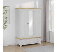 Seconique Windsor 3 Door 2 Drawer Wardrobe (Part Assembled) in Light Grey Seconique Light Grey