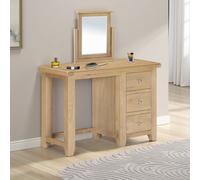 Seconique Windsor 3 Drawer Dressing Table & Mirror Natural Oak ( Fully Assembled )