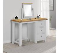 Seconique Windsor 3 Drawer Dressing Table & Mirror Pebble Grey ( Fully Assembled )