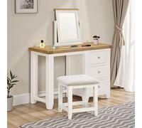 Seconique Windsor 3 Drawer Dressing Table Set Ivory ( Fully Assembled )