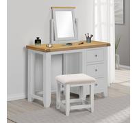 Seconique Windsor 3 Drawer Dressing Table Set Pebble Grey( Fully Assembled )