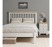 Seconique Windsor 4'6" Double Bed Frame Ivory With Oak Trim Part Assembled