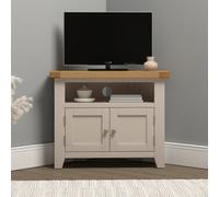 Seconique Windsor Corner Tv Unit (Fully Assembled)- Putty/oak