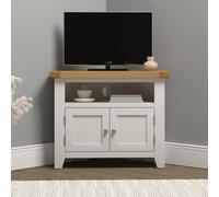 Seconique Windsor Corner Tv Unit in Ivory/Oak