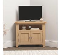 Seconique Windsor Corner Tv Unit in Natural Oak