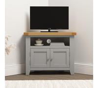 Seconique Windsor Corner Tv Unit in Pebble Grey/Oak