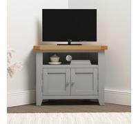 Windsor Corner TV Unit - Pebble Grey/Oak