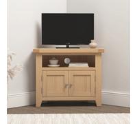 Seconique Windsor Corner Tv Unit Real Natural Oak Fully Assembled