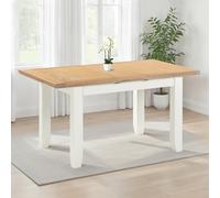 Seconique Windsor Extending Dining Table in Ivory/Oak
