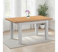 Seconique Windsor Extending Dining Table in Pebble Grey/Oak