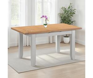 Seconique Windsor Extending Dining Table in Pebble Grey/Oak