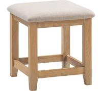 Seconique Windsor Ivory Dressing Table Stool (Fully Assembled) in Light Oak Seconique Light Oak