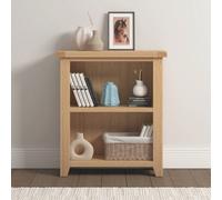 Seconique Windsor Low Bookcase With Real Natural Oak Fully Assembled