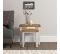 Seconique Windsor Nest Of 2 Tables in Ivory/Oak