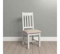 Seconique Windsor Pair Of Dining Chairs Ivory With Oat Fabric Seat