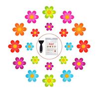 Secopad 20 PCS Original Non Slip Bathtub Stickers, Shower Floor Non Slip Stickers Bright Flowers Appliques with Premium Scraper