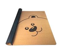 Secoroco Children's Play Mat, Cork & Rubber, Teddy, Non-Toxic, 110 x 160 cm, Brown, White