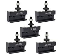 SecosAutoparts 5Pcs 250-001 OXA #1 Quick Change Tool Post Wedge Type Tool Post Set for 6" - 8" Lathe Swing