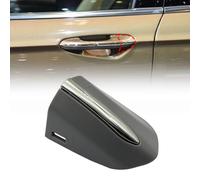 SecosAutoparts Front Driver Exterior Door Handle Lock Cover with Chrome Compatible with Ford Edge 2015-2020 Fusion 2013-2020# DS7Z-54218A15-DC DS7Z54218A15DC Door Handle Lock Bezel Cover Cap Black