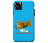 Secret Agent Cat on Mission - Funny Spy Parody Art Case for iPhone 11 Pro Max