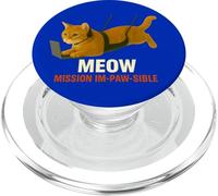Secret Agent Cat on Mission - Funny Spy Parody Art PopSockets PopGrip for MagSafe