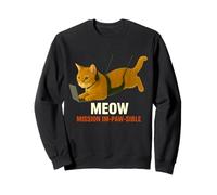 Secret Agent Cat on Mission - Funny Spy Parody Art Sweatshirt