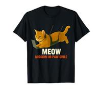 Secret Agent Cat on Mission - Funny Spy Parody Art T-Shirt