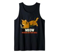 Secret Agent Cat on Mission - Funny Spy Parody Art Tank Top