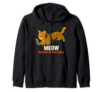 Secret Agent Cat on Mission - Funny Spy Parody Art Zip Hoodie